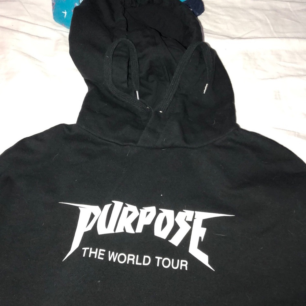 Justin Bieber purpose tour crop hoodie